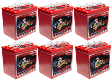 Aufpreis für einen Satz Batterien U.S. Battery US-8VGC XC2  8 Volt ( 6 Stück)